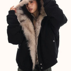 Fur Hooded Insulated Jacket
