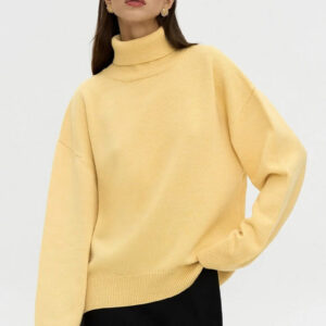 Turtleneck Loose Knit Pullover Sweater