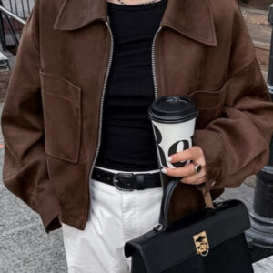 Brown Suede Oversized Vintage Jacket